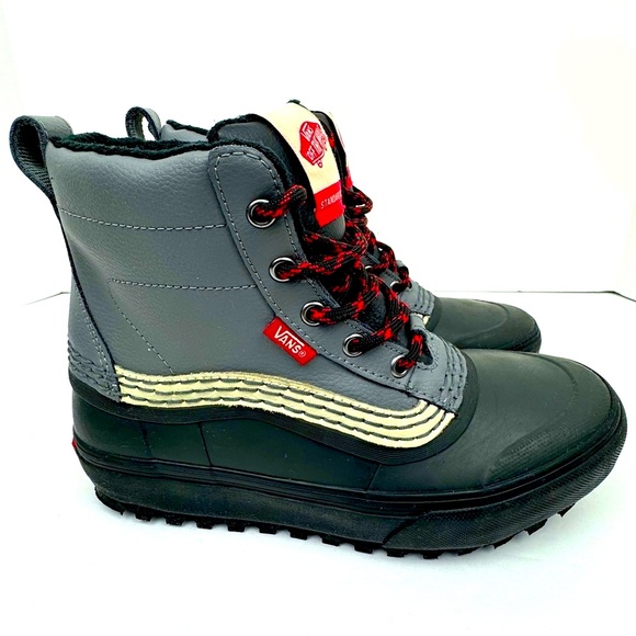 Vans Standard Mid Snow MTE Waterproof Grey Black Boots Mens Size 6. - Picture 1 of 9